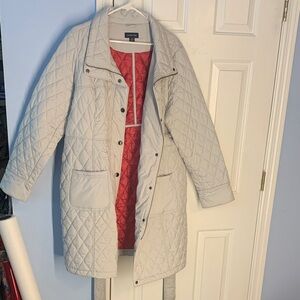 Lands End Quilted womens 20w - 22w Puffer Jacket - gray